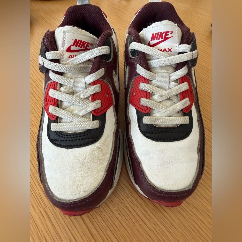 Nike Air Max Kids Sneakers - White, Red, and Black